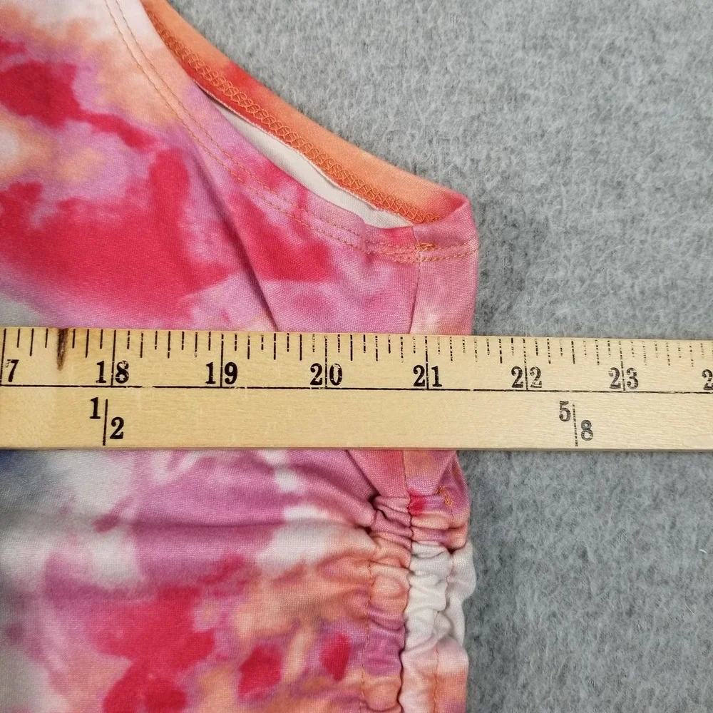 No Boundaries Tank Top Womens Juniors XXL 2XL Tie Dye Sunny Days Ocean Waves Tee